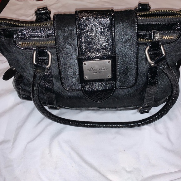 Kenneth Cole Black Calf Hair Leather Tote - Picture 10 of 16